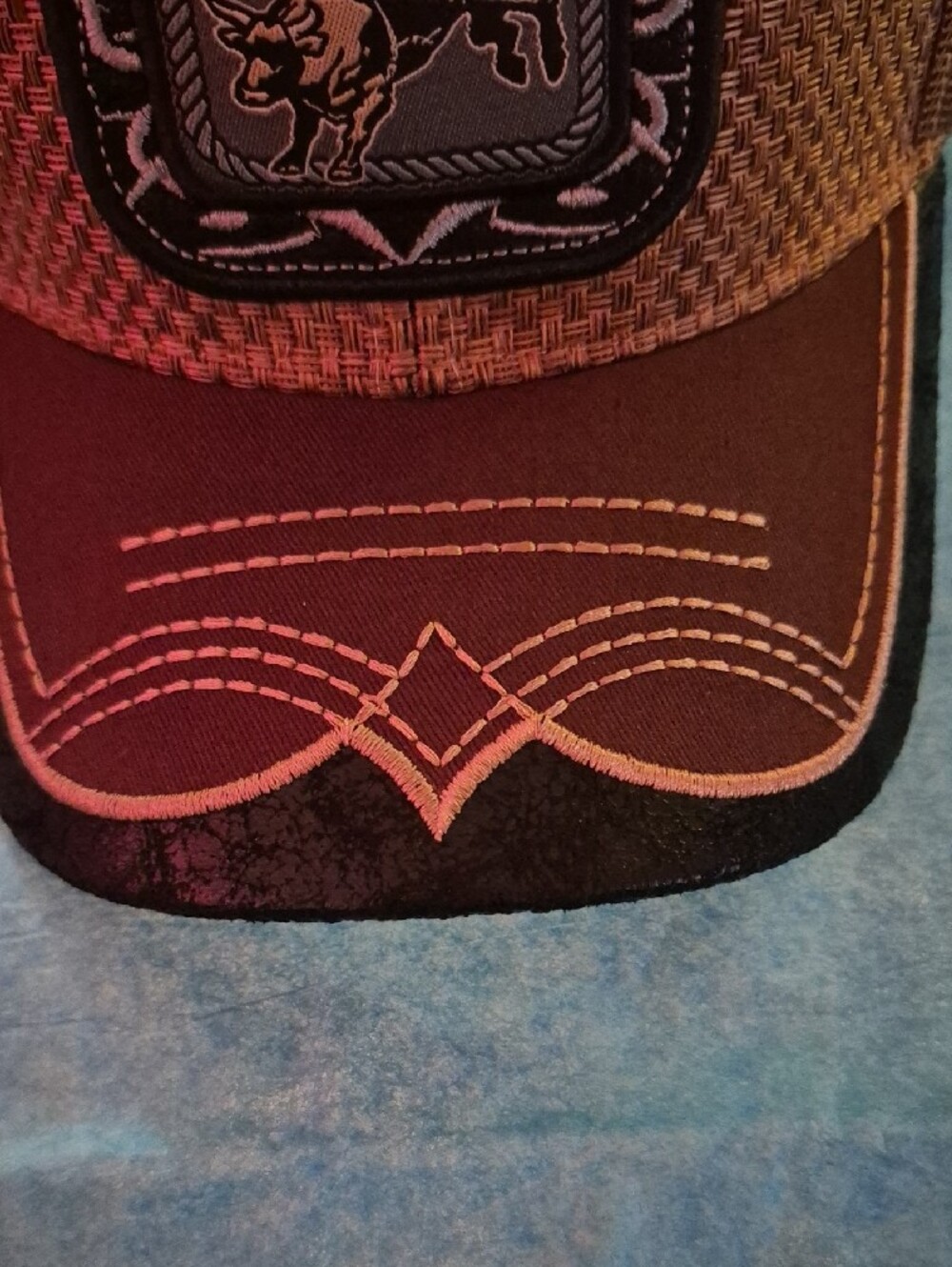 Dakine Brown Woven Trucker Cap with Rodeo Patch - Picture 4 of 10
